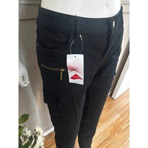 New Black Pocket Pants By Rainbow Size